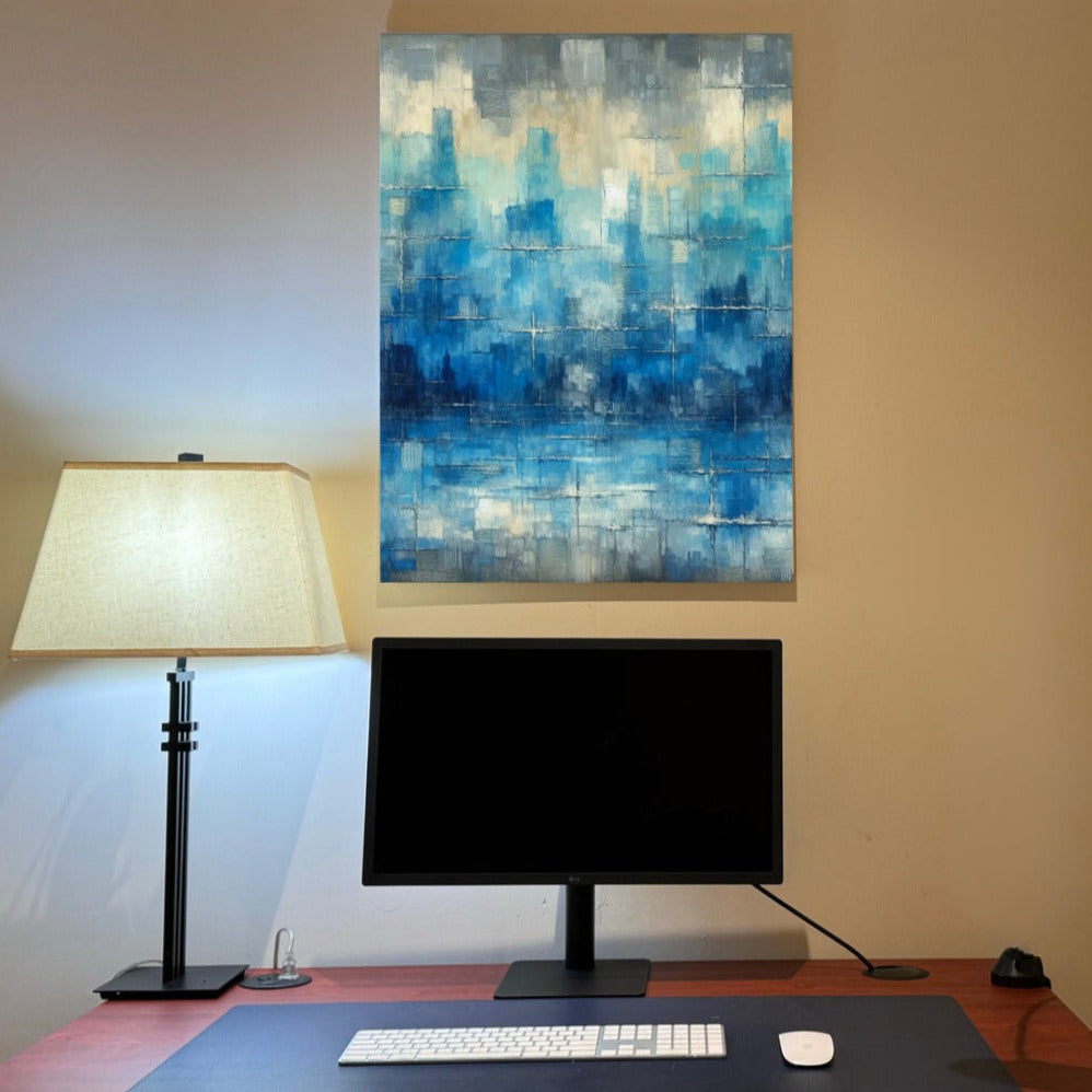 Acoustic Panel with Contemporary Abstract design. Large 12 mm panels for Home Office Studios Cafe Bars & more.