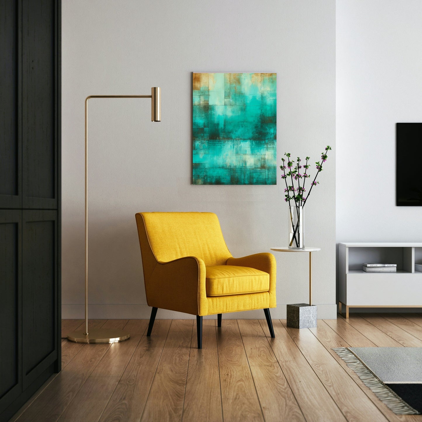 Acoustic Panel with Contemporary Abstract design. Large 12 mm panels for Home Office Studios Cafe Bars & more.